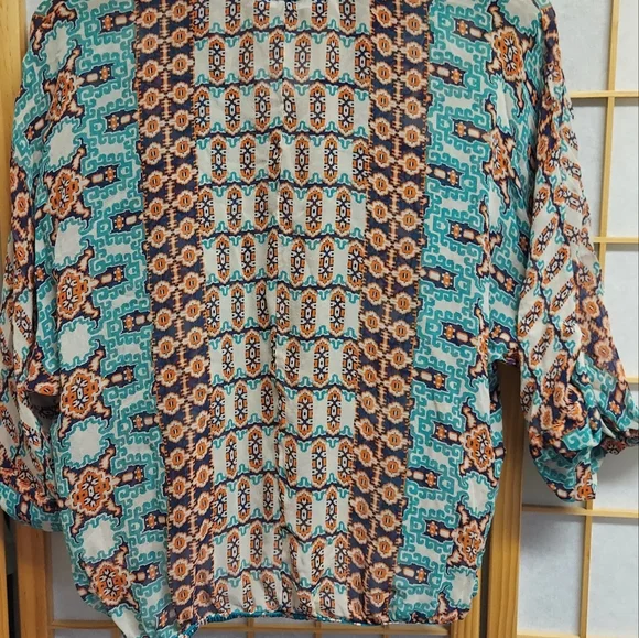 Gypsy 05 100% Silk Bohemian Blouse - Size Small - Picture 9 of 12